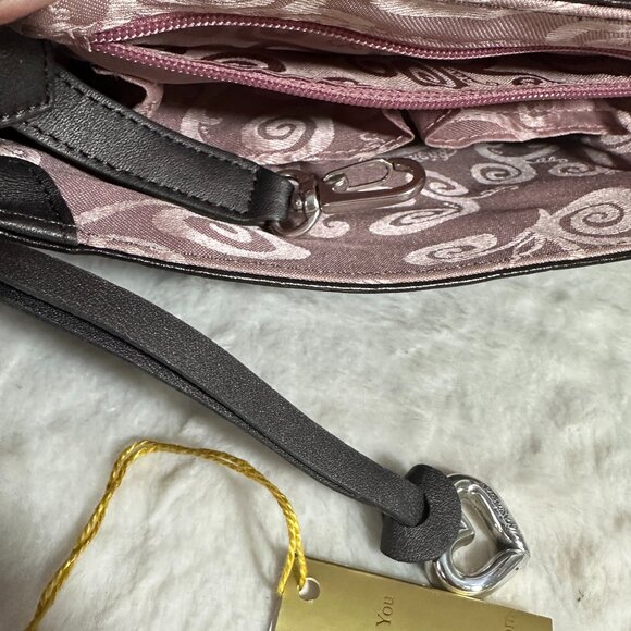 Brighton Ziggy Crossbody Organizer Purse in Box with Paperwork Dustbag NIB Croc - Picture 11 of 14